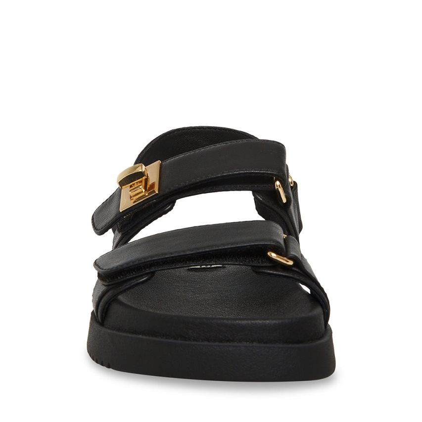 Sandalias de Plataforma Steve Madden Mona Cuero Mujer Negras | ES GKE429